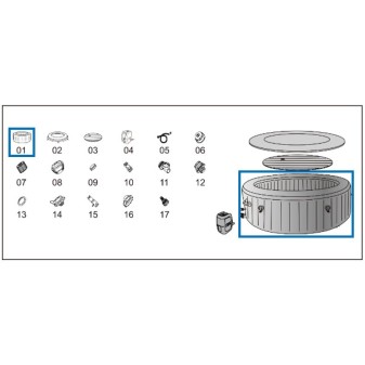 Liner de remplacement pour Lay-Z Spa Grenada Airjet 236 x 71 cm Bestway