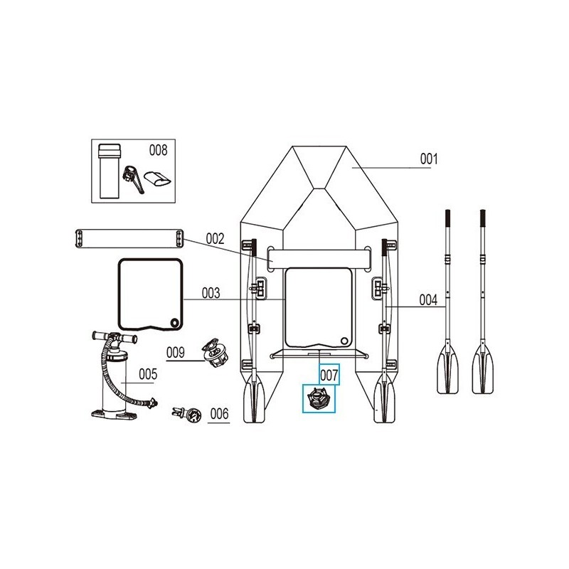 Vanne de vidange pour bateaux de plaisance Hydro-Force Bestway