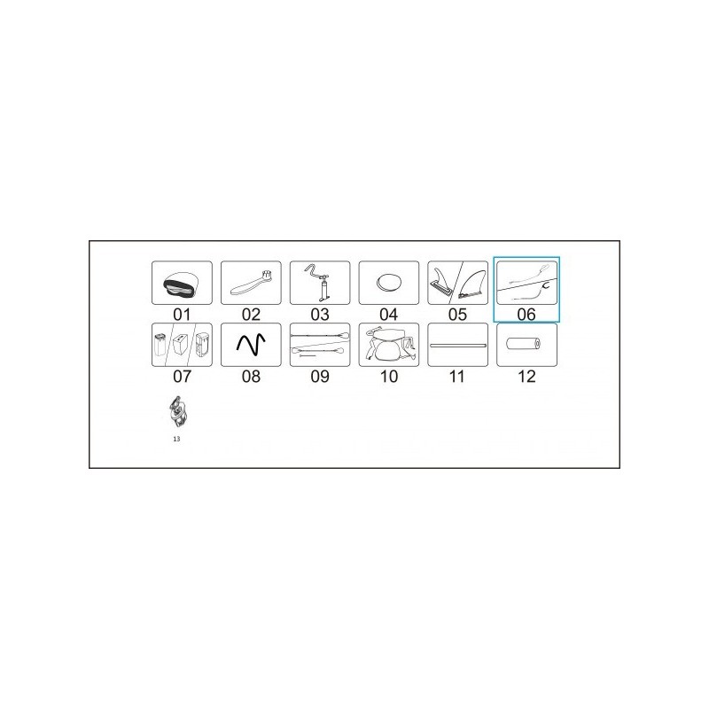 Corde de sécurité pour certains Paddle SUP gonflable Hydro-Force Bestway à partir de 2020