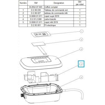 Carte + transformateur pour robot CLEAN O² 18265