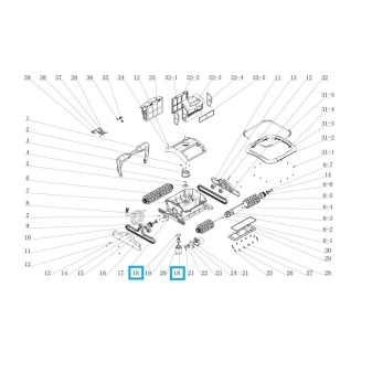 Moteur pompe pour robot Saphyr - 10289 et Raptor - 58481