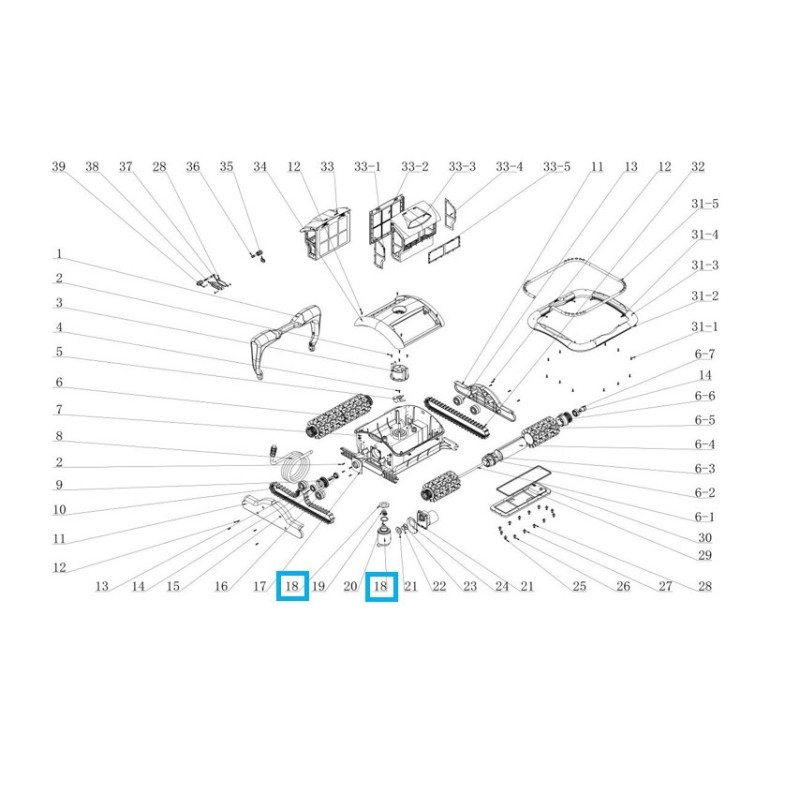 Moteur pompe pour robot SAPHYR 10289 - RAPTOR 58481 Moteur pompe pour robot SAPHYR 10289 - RAPTOR 58481