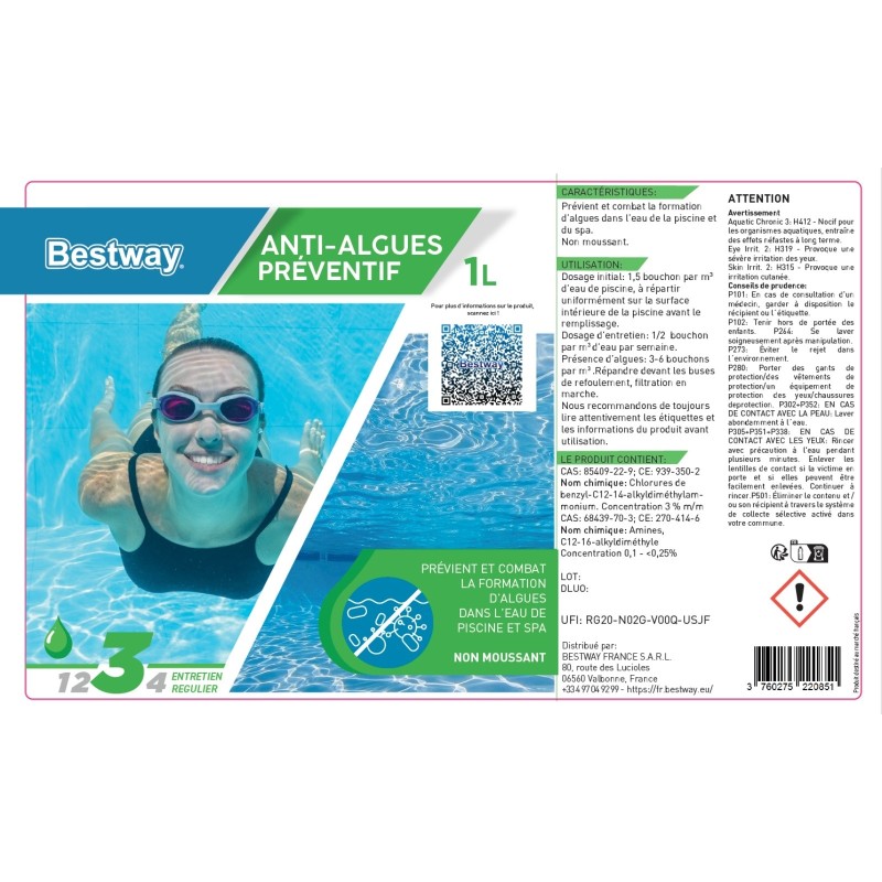 Anti-Algues Preventif 1 Litre