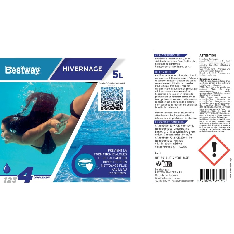 Produit d'hivernage piscine 5 L