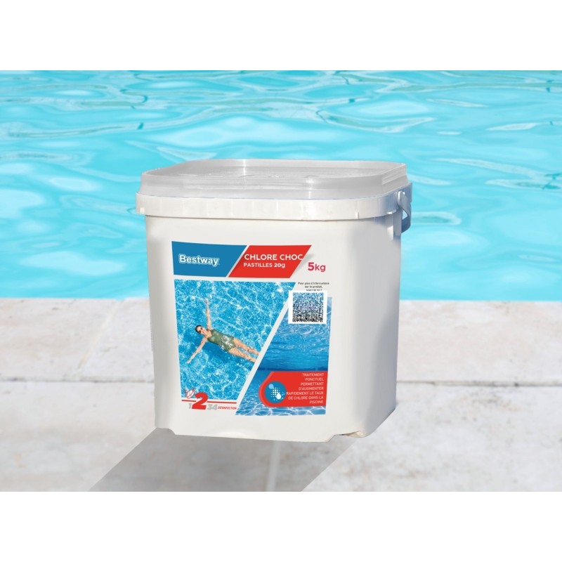 Chlore Choc - Pastilles 20G Seau De 5 Kg Chlore Choc - Pastilles 20G Seau De 5 Kg