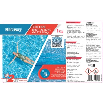 Chlore Multiactions - Galets 200G Boite De 1Kg
