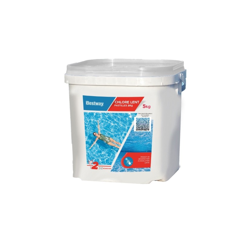 Chlore Lent- Pastilles 20G Seau De 5 Kg