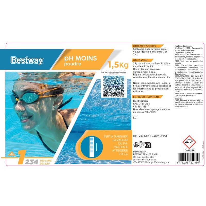 Ph Moins 1,5Kg Poudre