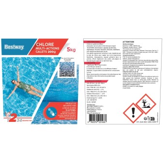 Chlore Multiactions - Galets 200G Seau De 5Kg