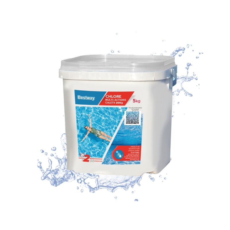 Chlore Multiactions - Galets 200G Seau De 5Kg