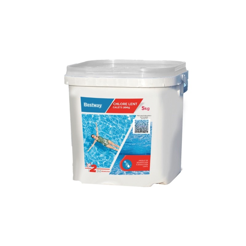 Chlore Lent- Galets 200G Seau De 5 Kg Chlore Lent- Galets 200G Seau De 5 Kg