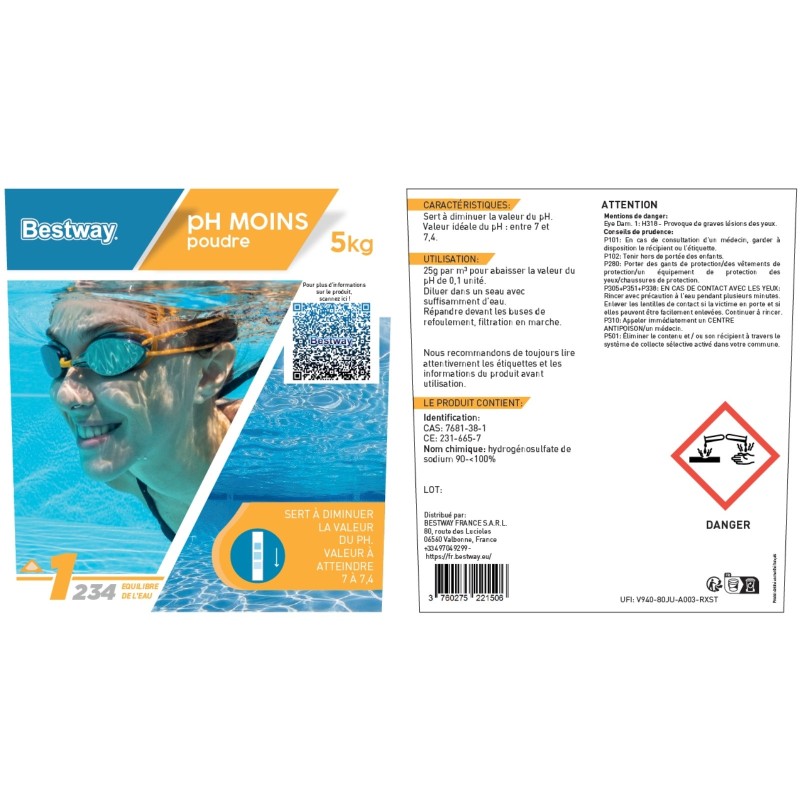Ph Moins  5Kg Poudre