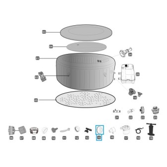 Bouchon intérieur d'étanchéité LAY-Z-SPA® HydroJet Pro™ Bestway®