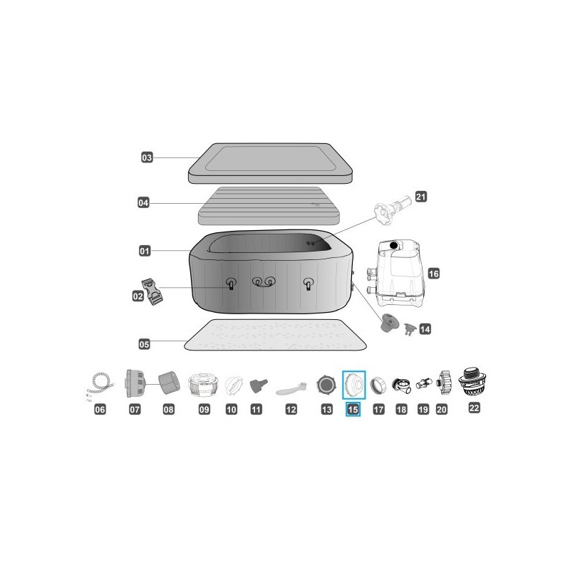 Bouchon intérieur d'étanchéité LAY-Z-SPA® HydroJet Pro™ Bestway®