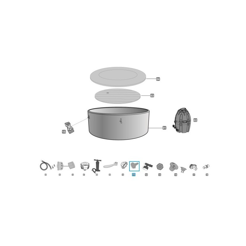 Adaptateur raccord jardin pour vidange de Lay-Z-Spa™Airjet