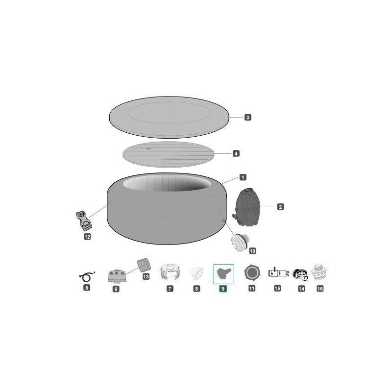 Adaptateur raccord jardin pour vidange de Lay-Z-Spa™Airjet