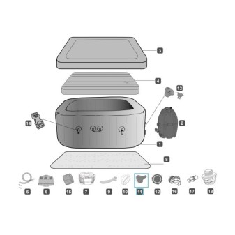 Adaptateur raccord jardin pour vidange de Lay-Z-Spa™Airjet
