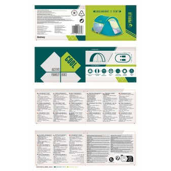 Tente de camping automatique 2 places CoolMount 2 Bestway 235 x 145 x 100 cm