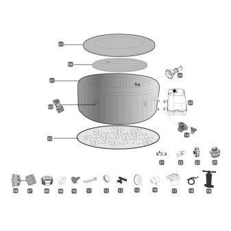 Raccord de  circuit d'eau pour pompe Lay-Z-Spa ™ Bestway®
