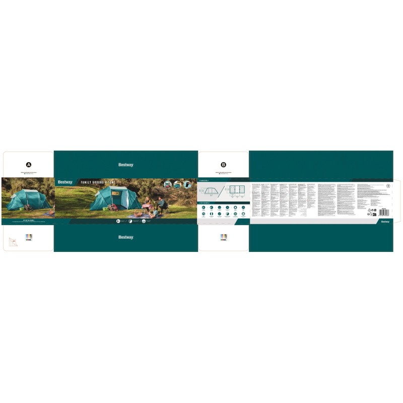 Bestway Tente de camping 4 personnes Family Ground 4 Bestway Tente de camping 4 personnes Family Ground 4