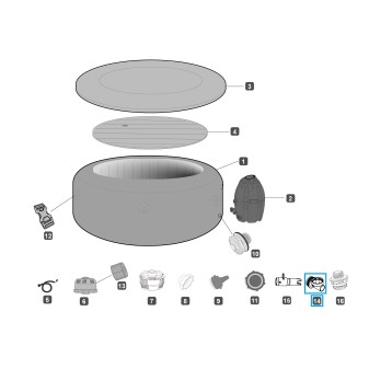 Adaptateur dégonflage spa côté pompe