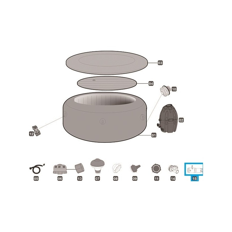 Embout de gonflage pour Lay-Z-Spa™ et accessoires Bestway®