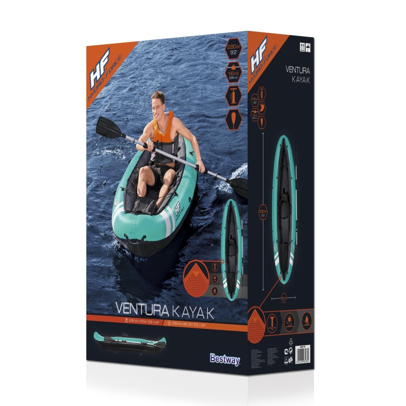 Kayak gonflable 1 place Ventura 280 x 86 cm