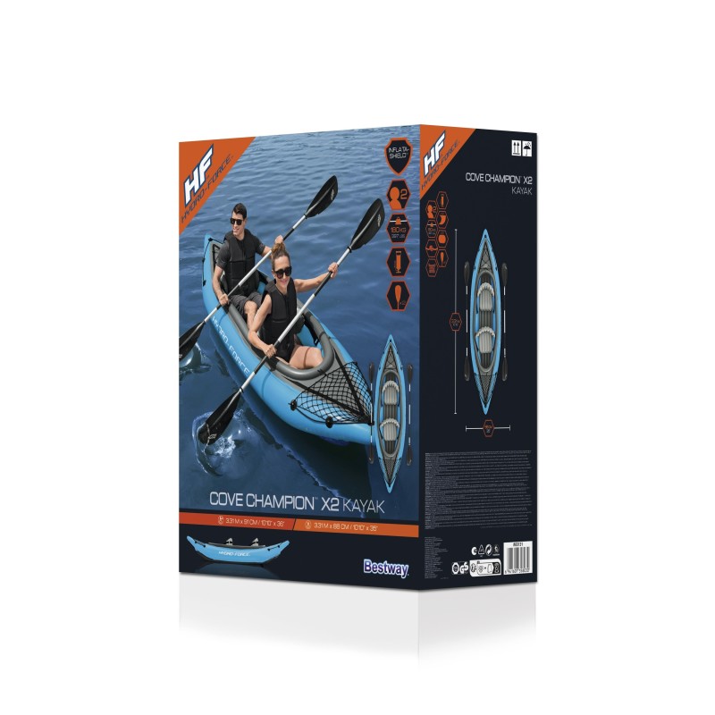 Kayak gonflable Cove Champion X2 Hydro-Force 331 x 88cm 2 places
