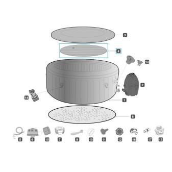 Couverture gonflable pour Lay-Z Spa® Bestway® 196 x 71 cm