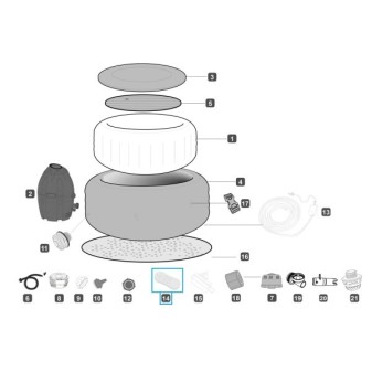 Télécommande pour Led Lay-Z-Spa™ Paris et Hollywood Télécommande pour Led Lay-Z-Spa™ Paris et Hollywood