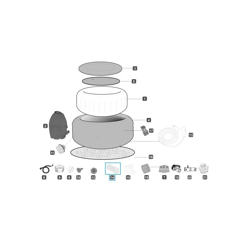 Télécommande pour Led Lay-Z-Spa™ Paris et Hollywood Télécommande pour Led Lay-Z-Spa™ Paris et Hollywood