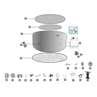 Buse à jet d'eau pour Lay-Z Spa® HydroJet Pro™ et ComfortJet Bestway®
