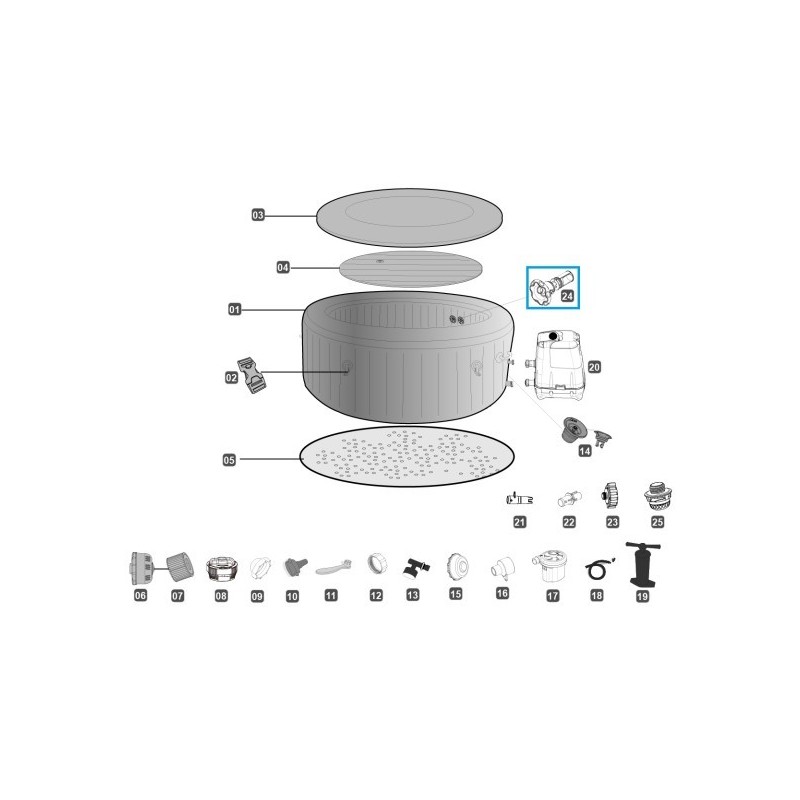 Buse à jet d'eau pour Lay-Z Spa® HydroJet Pro™ et ComfortJet Bestway®