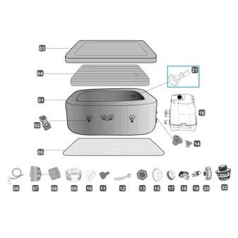 Buse à jet d'eau pour Lay-Z Spa® HydroJet Pro™ et ComfortJet Bestway®