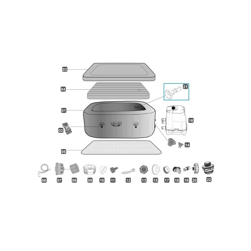 Buse à jet d'eau pour Lay-Z Spa® HydroJet Pro™ et ComfortJet Bestway®