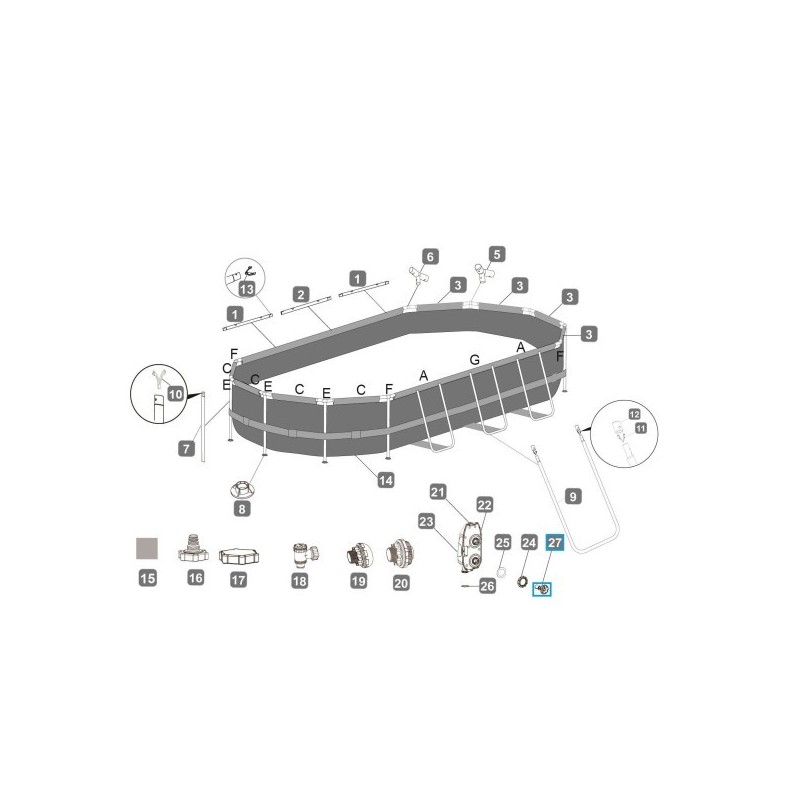 Buse à jet d'eau pour Lay-Z Spa® HydroJet Pro™ et ComfortJet Bestway®