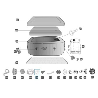 Bouchon extérieur pour Lay-Z-Spa™Hydrojet Bestway® jusqu'à 2020