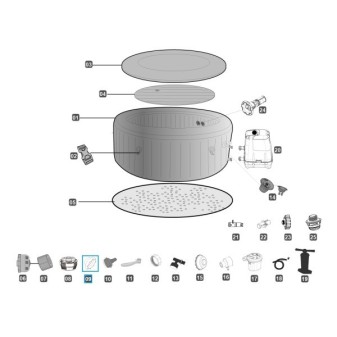 Bouchon extérieur pour Lay-Z-Spa™Hydrojet Bestway® jusqu'à 2020