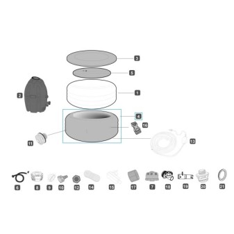 Liner de remplacement pour Lay-Z Spa® Paris Airjet™ Bestway® 1.96 m x 66 cm