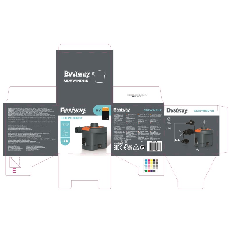 Pompe à air électrique Sidewinder à piles 430 L/mn