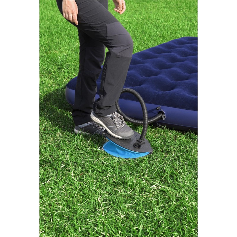 Pompe à pied 1,4L/cycle, 3 embouts, idéale matelas et bouées gonflables