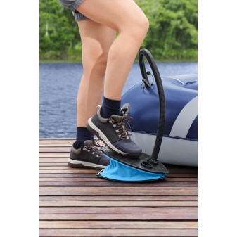 Pompe à pied 1,4L/cycle, 3 embouts, idéale matelas et bouées gonflables