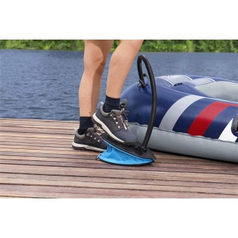 Pompe à pied 1,4L/cycle, 3 embouts, idéale matelas et bouées gonflables