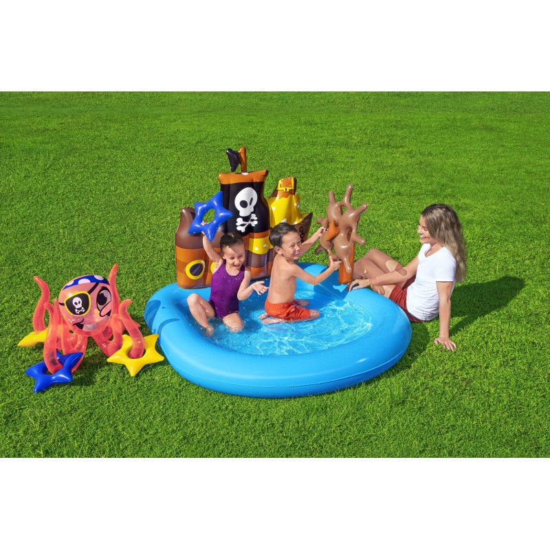 Aire de jeux pataugeoire Bateau teuf teuf 140 x 130 x 104 cm