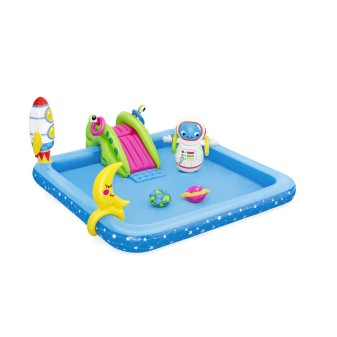 Aire de jeux Little Astronaut™, 228 x 206 x 84 cm, toboggan, punching-ball, jeux d'anneaux, 2 frisbee