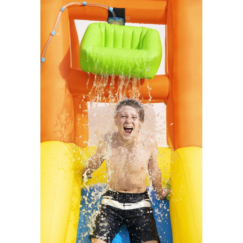 Aire de jeux gonflable avec toboggan, pataugeoire et canon à eau Mont Splashmore H2OGo!™ 435 x 286 x 267 cm