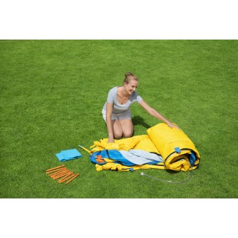 Aire de jeux gonflable avec toboggan, pataugeoire et canon à eau Mont Splashmore H2OGo!™ 435 x 286 x 267 cm