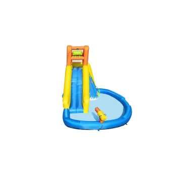 Aire de jeux gonflable avec toboggan, pataugeoire et canon à eau Mont Splashmore H2OGo!™ 435 x 286 x 267 cm