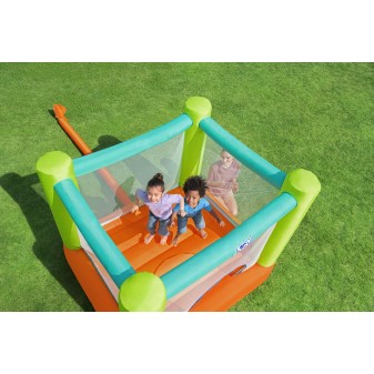 Trampoline à air constant Jump and Soar™, 194 x 175 x 170 cm, 113 kg max, parois en maille, souffleur