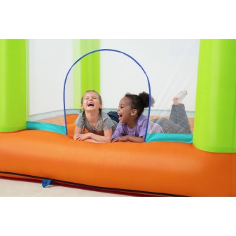 Trampoline à air constant Jump and Soar™, 194 x 175 x 170 cm, 113 kg max, parois en maille, souffleur